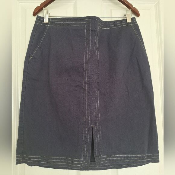 Talbots blue cotton skirt size 14 - Picture 1 of 7